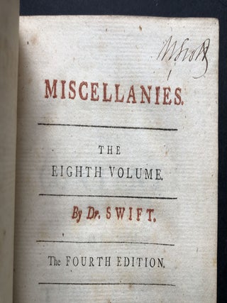 Miscellanies, 12 vols. 1745-1749; Sir Walter Scott&rsquo;s copy