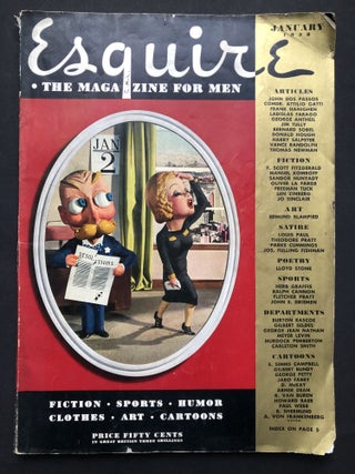 Item #H22775 Esquire Magazine, January 1938, with FS Fitzgerald's "Financing Finnegan" etc. F....
