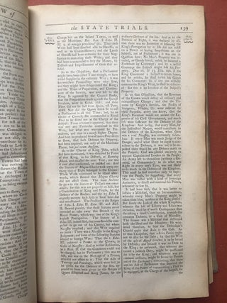 A New Abridgement and Critical review of the State Trials, (1737) Wherein are inserted, several trials not in any other collection. Also, some trials that were taken in haste and scarce intelligible, are brought into regular order ; and many Deficiencies throughout the Whole supply'd. Likewise, remarks are made on each trial, shewing what the Law in Criminal Cases anciently was ; how it has been altered, and stands at this Day. Together with impartial Memoirs of the Times and Characters of the Sufferers. To which is added, a compleat Alphabetical index, of the Names of the Prisoners tried, the Times when, their Crimes, and their Punishment. By Mr. Salmon. In two volumes.