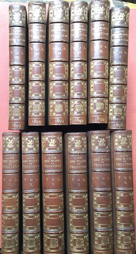 Item #H2410 The Life and Works of Alfred Lord Tennyson (12 volumes, 1898, limited edition of 1050, finely bound by Hatchard). Alfred Lord Tennyson.