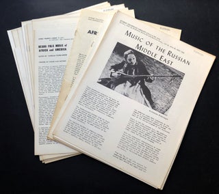 Item #H24387 Collection of 17 leaflets from the 1950s-60s to accompany Ethnic Folkways Library LP...