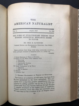 The American Naturalist, Vol. L (50), 1916, bound volume
