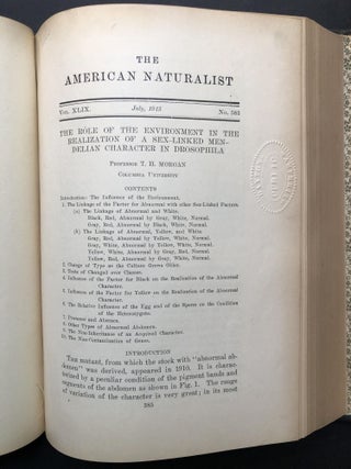 The American Naturalist, Vol. XLIX (49), 1915, bound volume