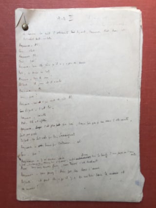 Item #H2477 Manuscript in 21 sheets of part of a play by Henri Duvernois. Henri Duvernois