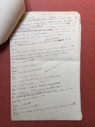 Manuscript in 21 sheets of part of a play by Henri Duvernois
