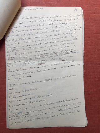 Manuscript in 21 sheets of part of a play by Henri Duvernois