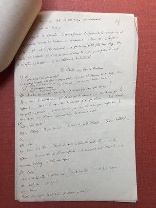 Manuscript in 21 sheets of part of a play by Henri Duvernois