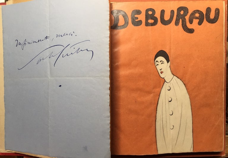 Item #H2480 Working manuscript of DEBURAU (1918) with many additions and corrections by Guitry, director Edmond Roze's copy. Sacha Guitry.
