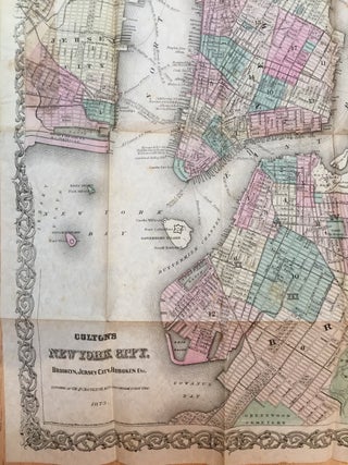 G. Woolworth Colton's New York City, Jersey City, Hoboken, Brooklyn, Etc. Map and Guide (1873)
