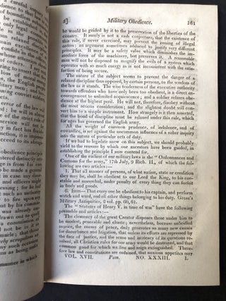 An Argument on Military Obedience, by a Half-Pay Officer