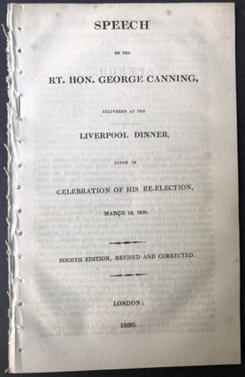 Item #H25403 A letter to the Right Hon. George Canning, in answer to certain passages of "A...