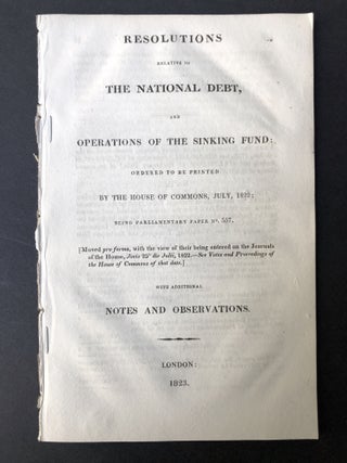 Item #H25414 Resolutions relative to the National Debt, and operations of the Sinking Fund,...
