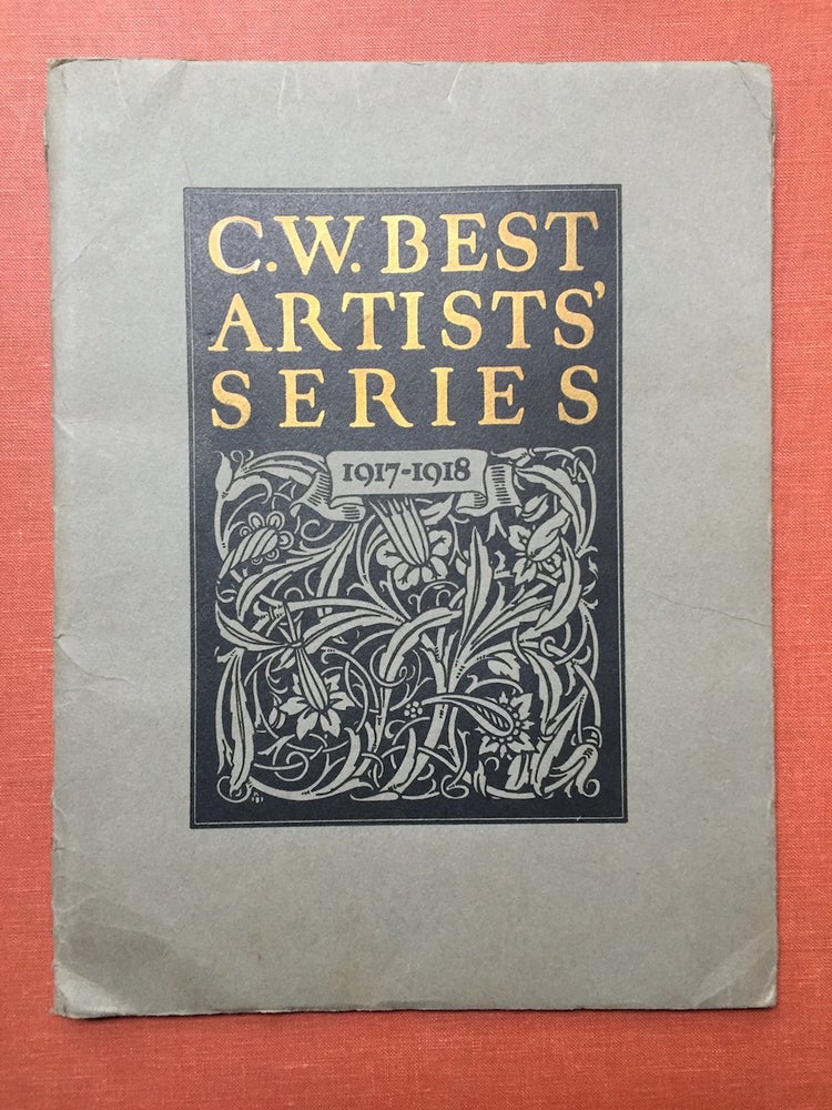 Item #H2609 Large Program guide for C. W. Best Artists' Series, Season 1917-18: Antonio Sala and Gertrude Hale; Alberto Salvi & Martin Richardson, Harold Loring on American Indian Music "Assisted by a full-blood Sioux" Pasquale Tallarico, and Fenetta Sargent Haskell. C. W. Best.