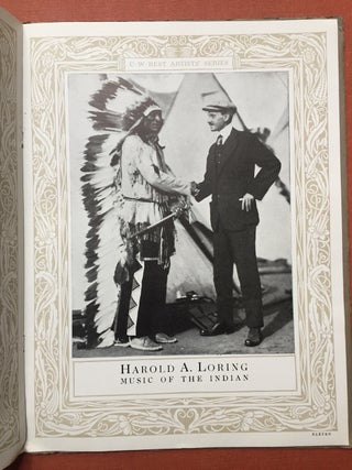 Large Program guide for C. W. Best Artists' Series, Season 1917-18: Antonio Sala and Gertrude Hale; Alberto Salvi & Martin Richardson, Harold Loring on American Indian Music "Assisted by a full-blood Sioux" Pasquale Tallarico, and Fenetta Sargent Haskell