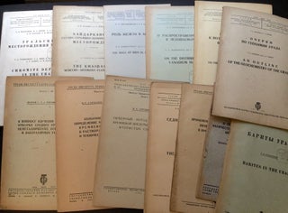 Item #H26207 13 books/booklets in Russian from the 1930s on Geochemistry: An Outline of the...