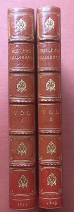 Hudibras, a Poem (2 volumes, 1819, finely bound, colored aquatint plates) - With notes selected from Grey and other authors, to which are prefixed a Life of the Author, and a Preliminary Discourse on the Civil War &c. A New Edition Embellished with Engravings