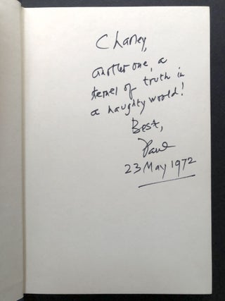 Colonel Mint, A Novel, inscribed to Charles Mann