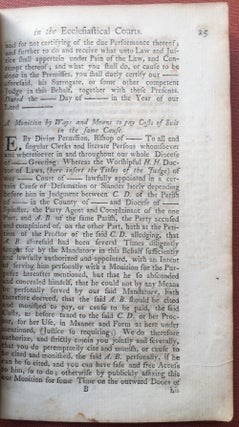 The Clerk's Instructor in the Ecclesiastical Courts, consisting of a variety of the best precedents in English, now made use of in the practice of the civil law. Together with several adjudged cases, Letters of Induction into a Living, &c. Also a treatise concerning pluralities, the Dispensation of them, according to the Statute of 21 Hen. S. and of Retainder of Chaplains. By a Gentleman of Doctors Commons.