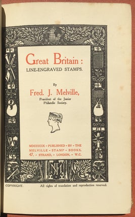 Great Britain: Line-Engraved Stamps (1909) - bound with - United States Postage Stamps 1847-1869 (1909)