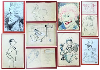 Item #H2828 Album of 24 caricatures, cartoons, drawings, etc. by RIP (nom de plume of...