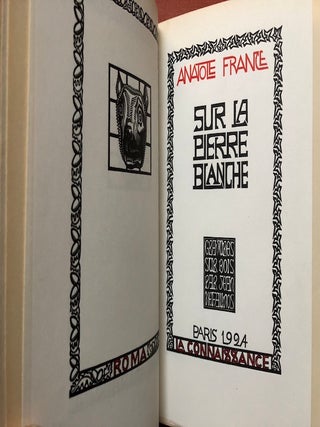 Sur La Pierre Blance, gravures sur bois par Jean Kefalinos (Paris, 1924, limited, finely bound)