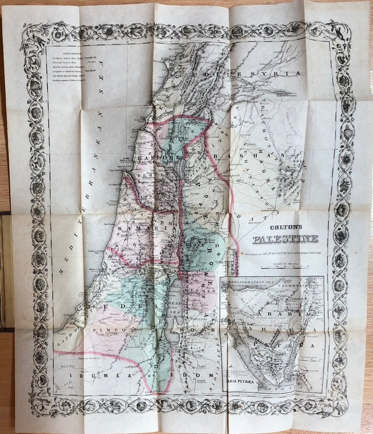 Item #H3026 Colton's Map of Palestine (1855). G. W. Colton, C. B.