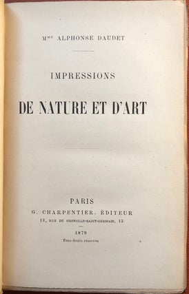 Impressions de Nature et D'Art (with card with well wishes) First edition, 1879