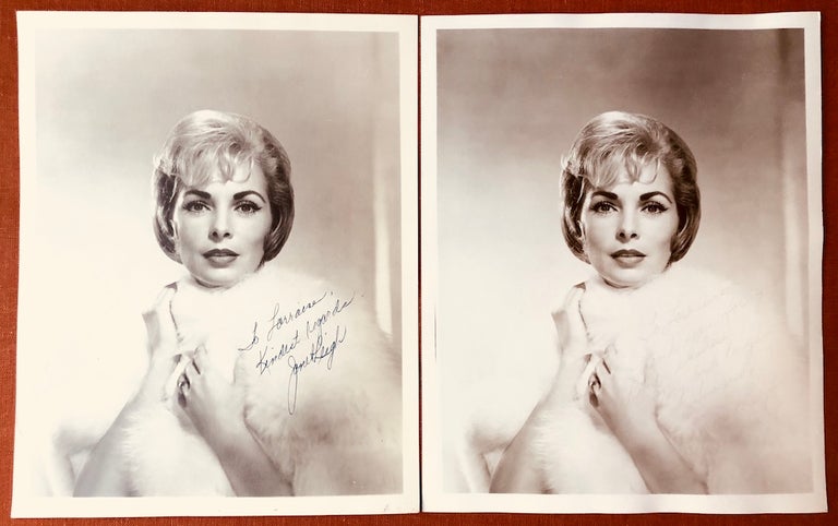 Item #H3133 2 8 x 10 photographs of Janet Leigh, both inscribed to Lorraine. Janet Leigh.