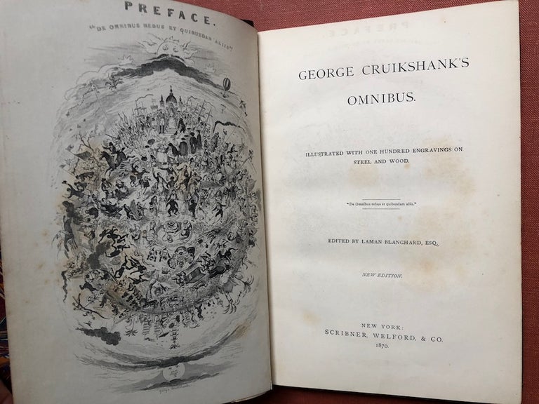 Item #H3211 George Cruikshank's Omnibus, illustrated with One Hundred Engravings on Steel and Wood. George Cruikshank, Laman Blanchard.