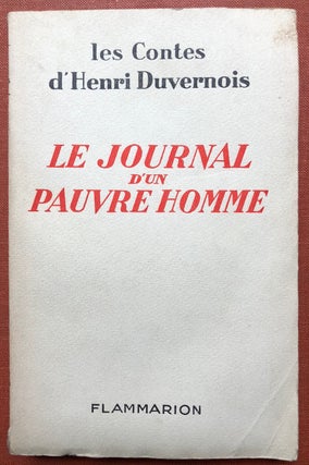 Item #H3236 Le Journal d'un Pauvre Homme -- inscribed. Henri Duvernois