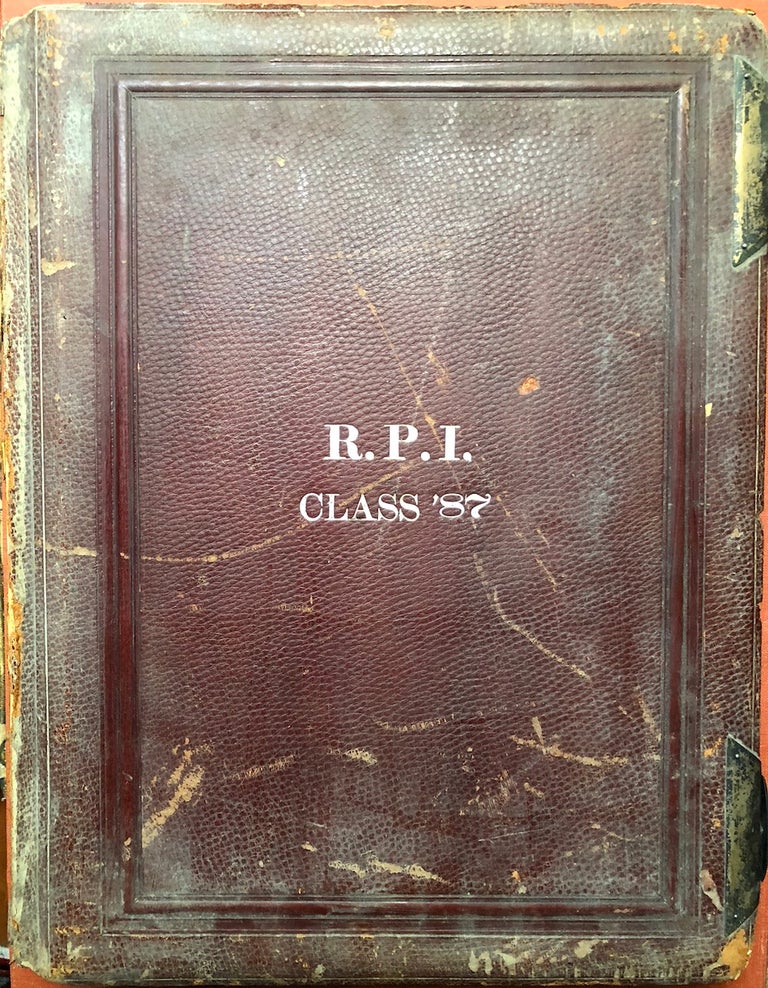 Item #H3305 R. P. I. Class of '87: Photo album of the faculty, campus, and graduates of the class of 1887 from Rensselaer Polytechnic Institute (RPI). Rensselaer Polytechnic Institute, RPI.
