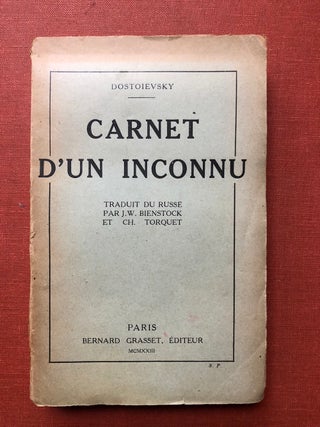 Item #H3485 Carnet d'un Inconnu [Diary of an Unknown] - translated into French and signed by the...