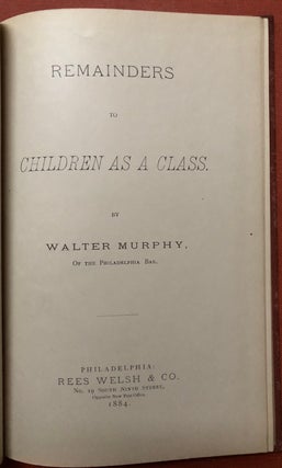 Item #H3855 Remainders to Children as a Class. Walter Murphy