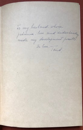 Insight and Personality Adjustment, a study of the Psychological Effects of War (inscribed by author to her husband)