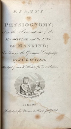 Item #H4137 Essays on Physiognomy...Abridged from Mr. Holcroft's Translation (1806). J. C. Lavater