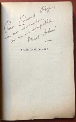 Je Ne Vous Aime Pas, Comedie en Trois Actes, La Femme Silencieuse, Comedie en Quatre Actes apres Ben Johnson - INSCRIBED COPY