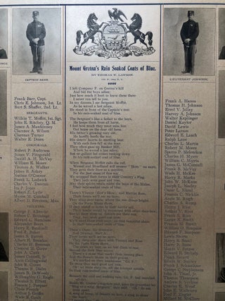 Mount Gretna's Rain Soaked Coats of Blue (Ca. 1899 memorial broadside for soldiers from PA 16th Volunteer Infantry who died in the Civil War and the Spanish American War)