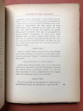 Dorian Gray, Drame en un prologue et cinq actes, tiré du roman Le Portrait de Dorian Gray d'Oscar Wilde, inscribed by publisher Eugene Figuière