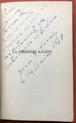 La Premiere Legion (The First Legion) piece en trois actes et onze tableaux - inscribed by Silvain to his sister