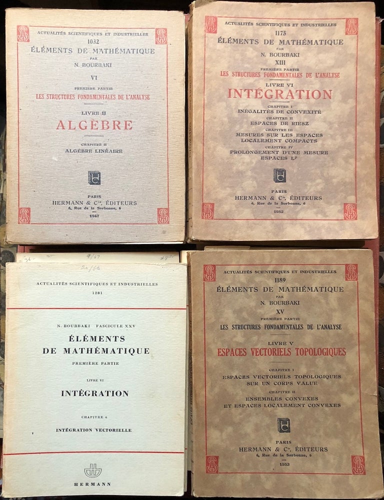 Eléments de Mathématique, I-36 I-XXXVI , lacking fascicules 4, 17