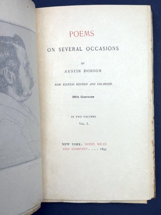Poems on Several Occasions, 1895, 2 vols. one of 50 copies signed by artists & Dobson