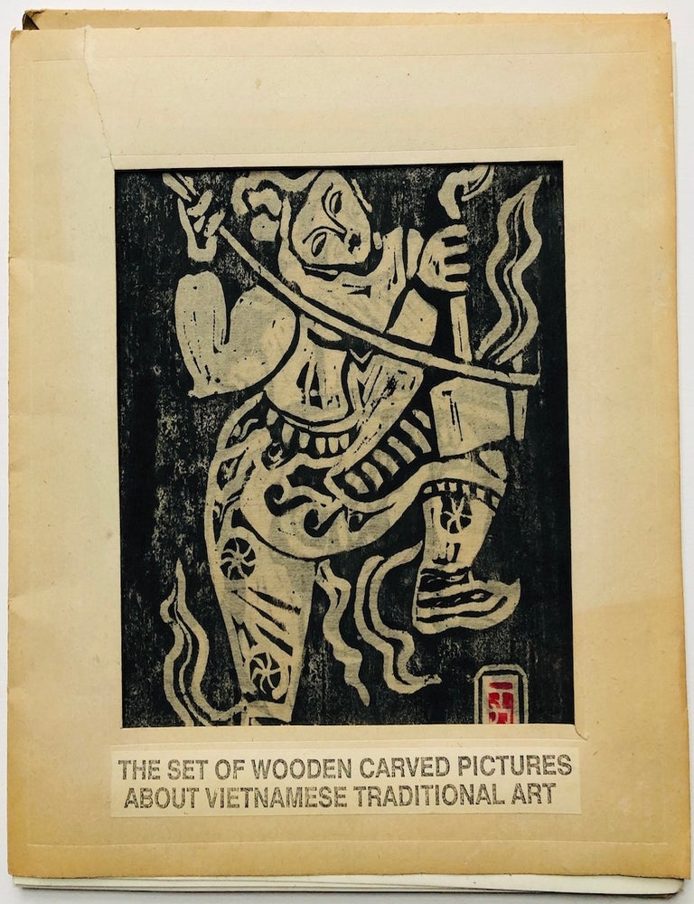 Item #H4436 The Set of Wooden Carved Pictures About Vietnamese Traditional Art (Ca. 1991, signed by artist). Dinh Luc.
