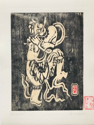 The Set of Wooden Carved Pictures About Vietnamese Traditional Art (Ca. 1991, signed by artist)