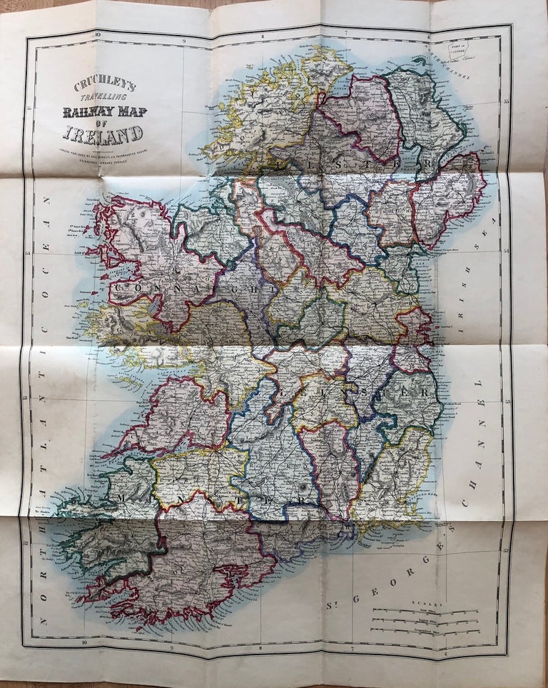 Item #H4452 Cruchley's Tourist's [or Tourist] Map of Ireland with the Railways, Roads, &c. (1862). Ireland - Maps, George Frederick Cruchley.