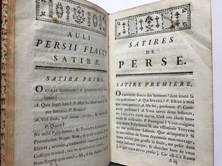 Satires de Perse. Traduction Nouvelle, Avec le Texte Latin a Coté, et des Notes, par M. l'Abbé Le Monnier
