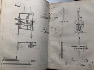 The Engineer and Machinist's Assistant (2 folio volumes, 1847) plus additional plate volume.