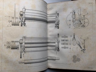 The Engineer and Machinist's Assistant (2 folio volumes, 1847) plus additional plate volume.