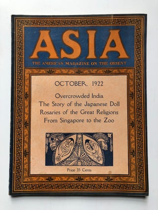 Item #H4572 Asia, the American Magazine of the Orient, October 1922. Getrude Emerson