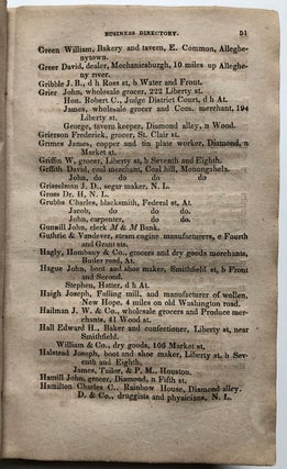 Harris' Pittsburgh Business Directory for the year 1837...