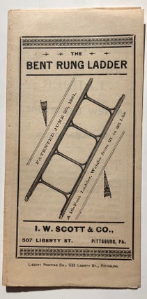 Item #H4949 Flyer & price sheet for the Bent Rung Ladder, I. W. Scott Co. Pittsburgh (1894)....